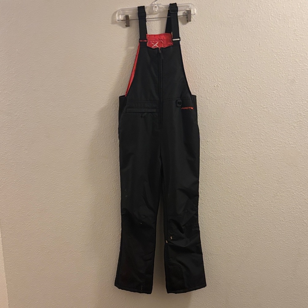 Arctix Kids Black and Pink Snow Overalls